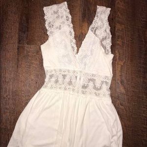 white lace romper